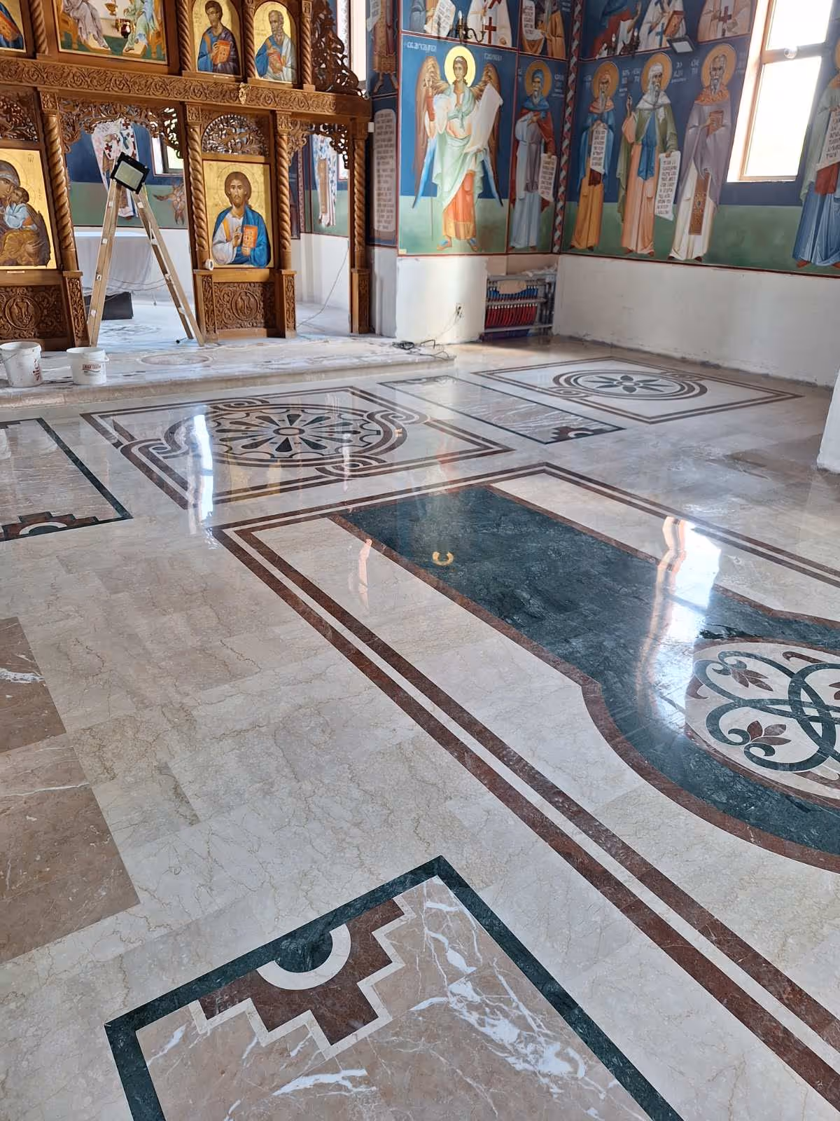 pod crkve nakon poliranja mermera u beogradu