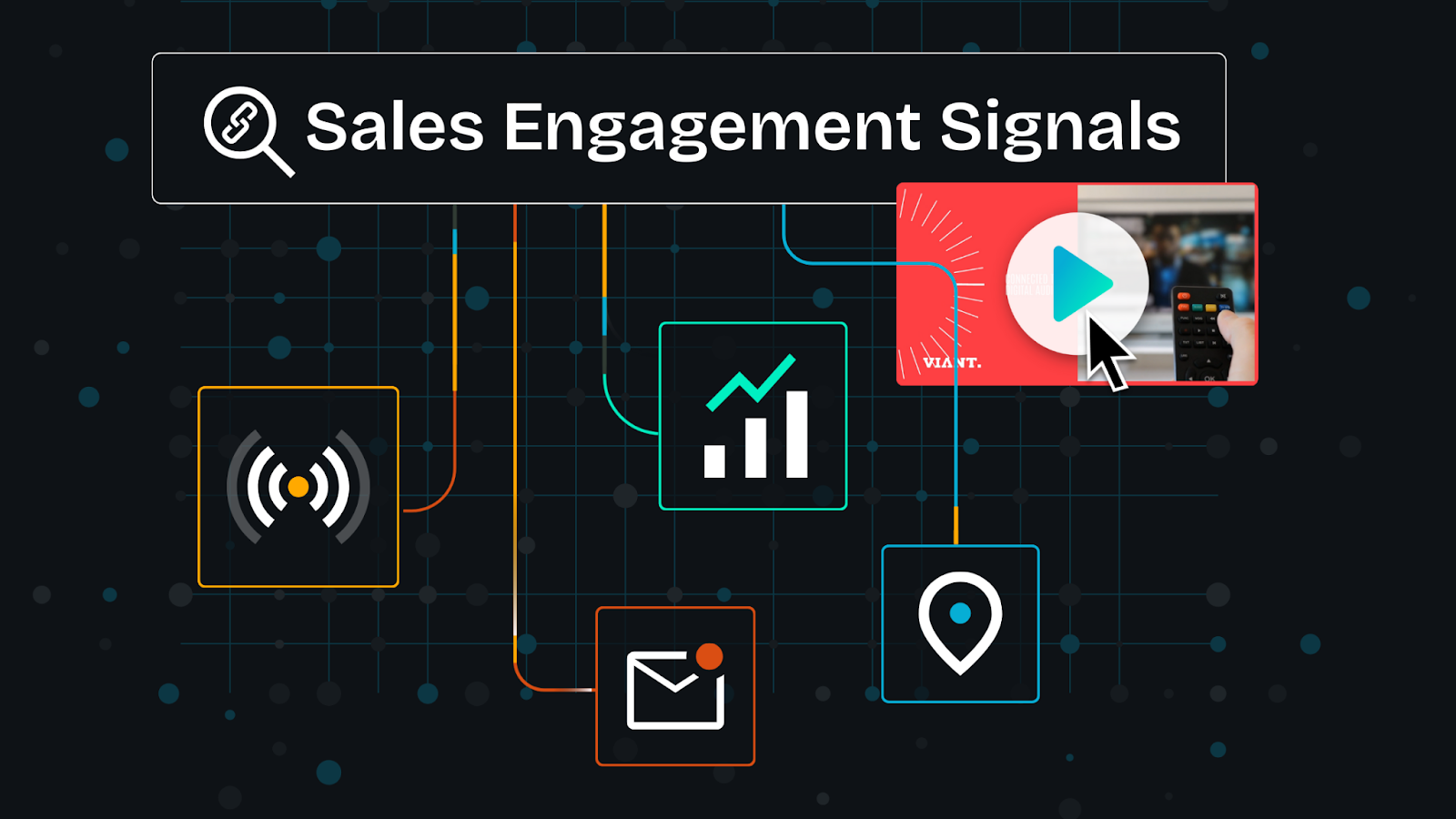 Sales engagement signals with icons for different signal types