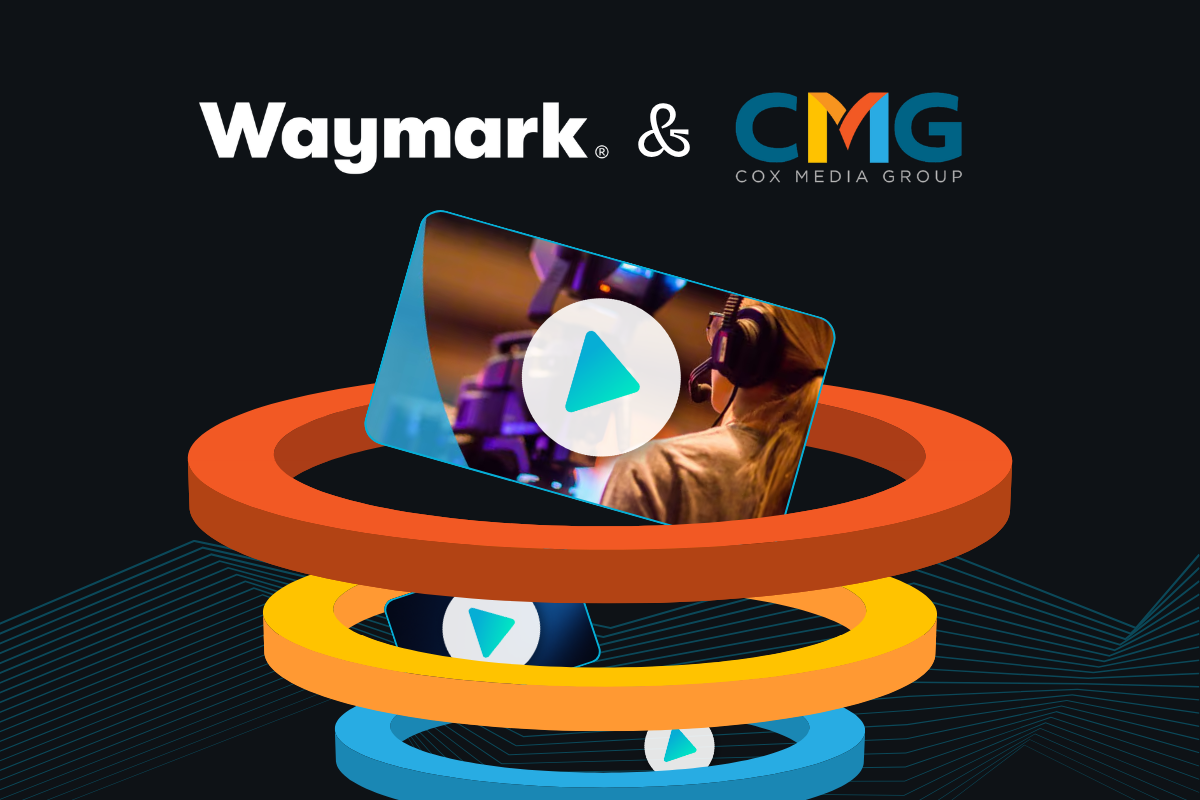 Waymark and Cox Media Group (CMG) logos