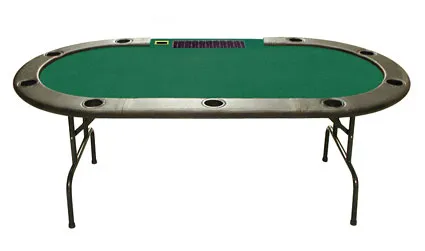 Green folding poker table