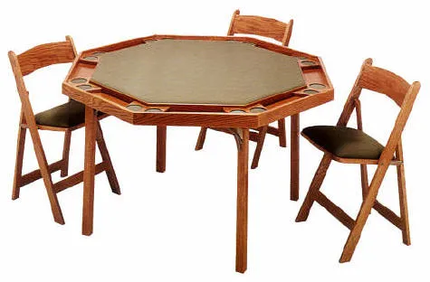 natural wood card table