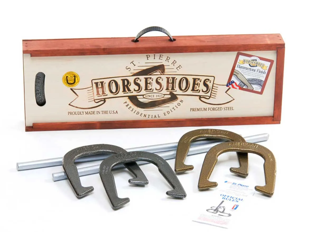 metal horseshoes set