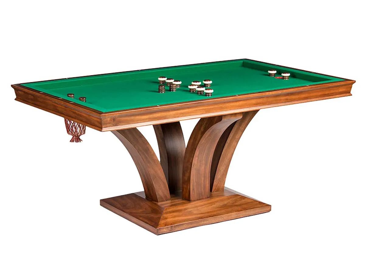 green felt bumper pool table