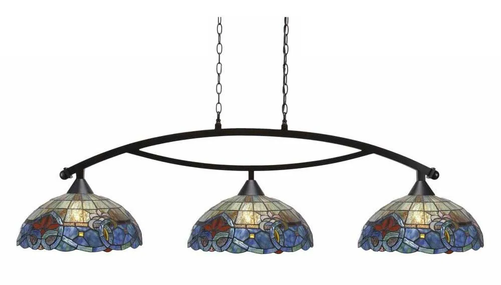 3 tiffany style overhead lights