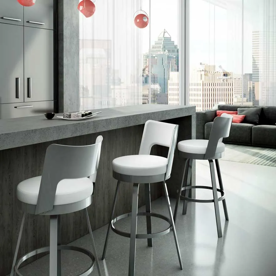 White kitchen stools