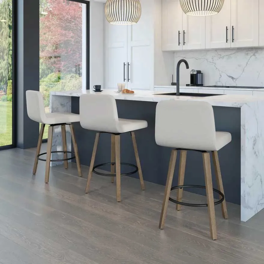 White kitchen stools