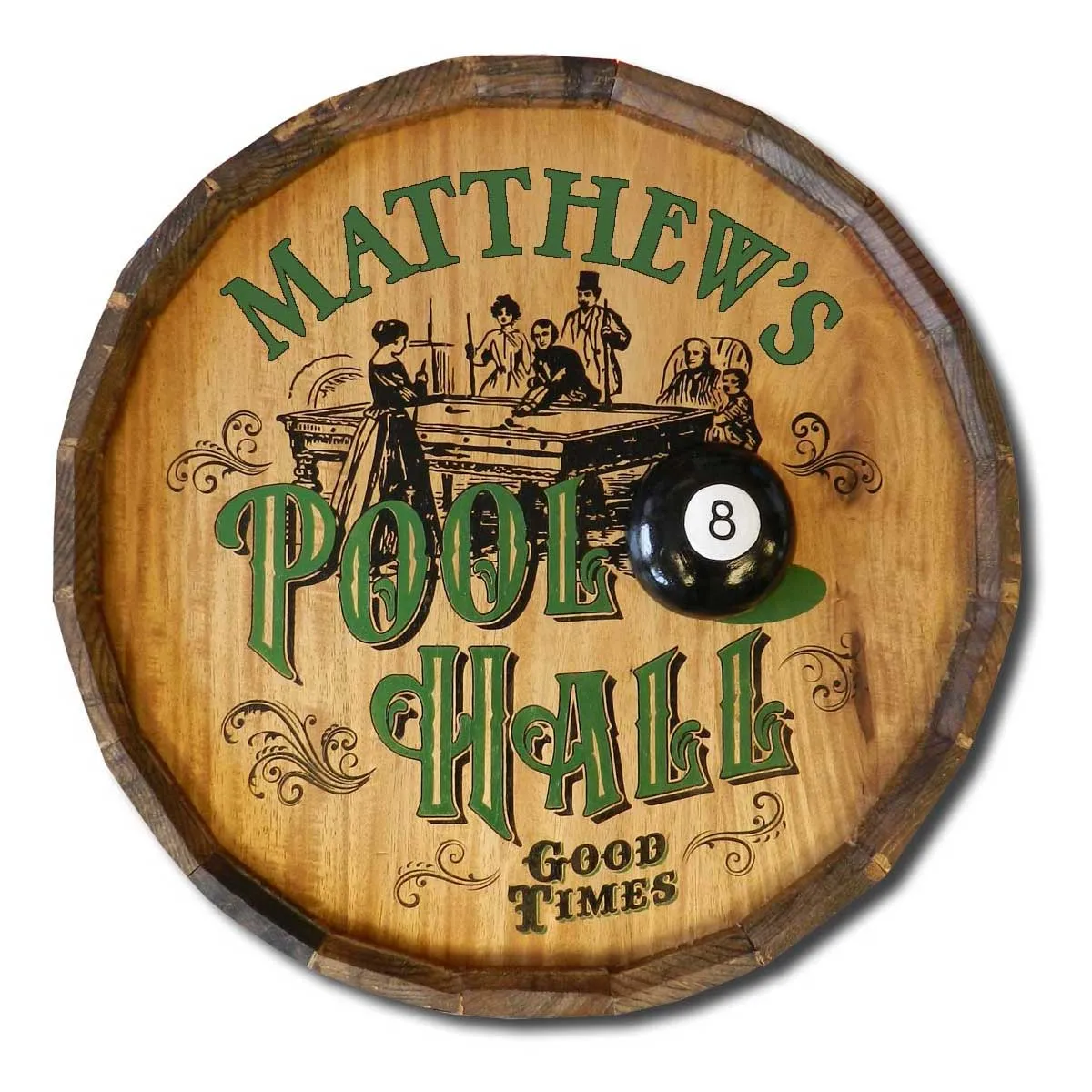 Matthew's pool hall custom signage