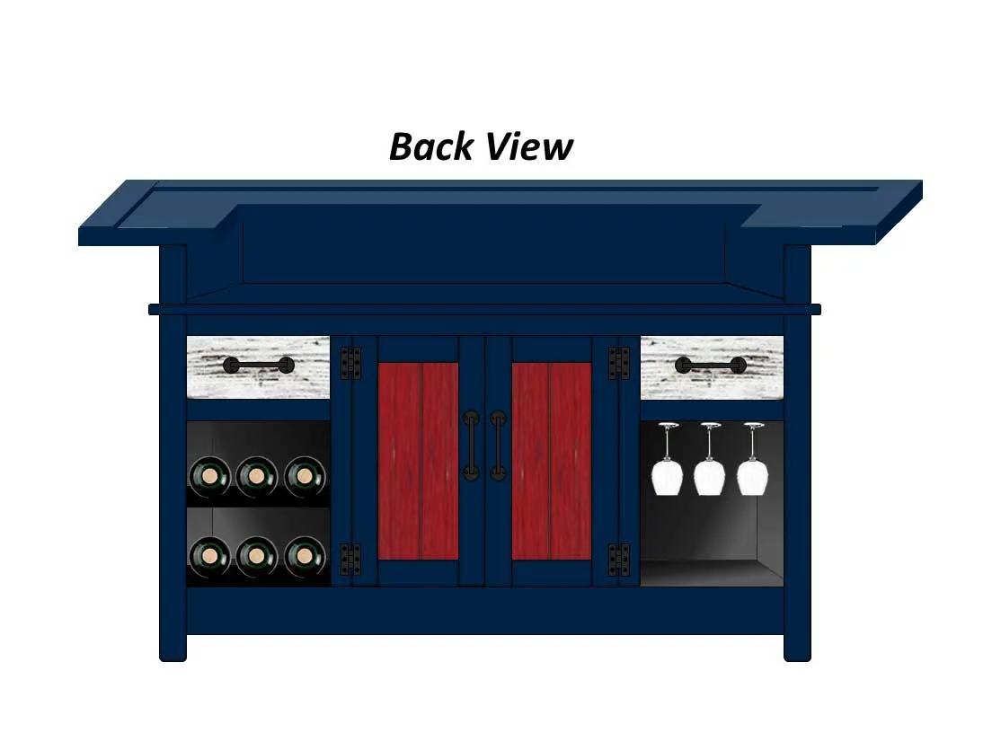 Patriot bar, back view