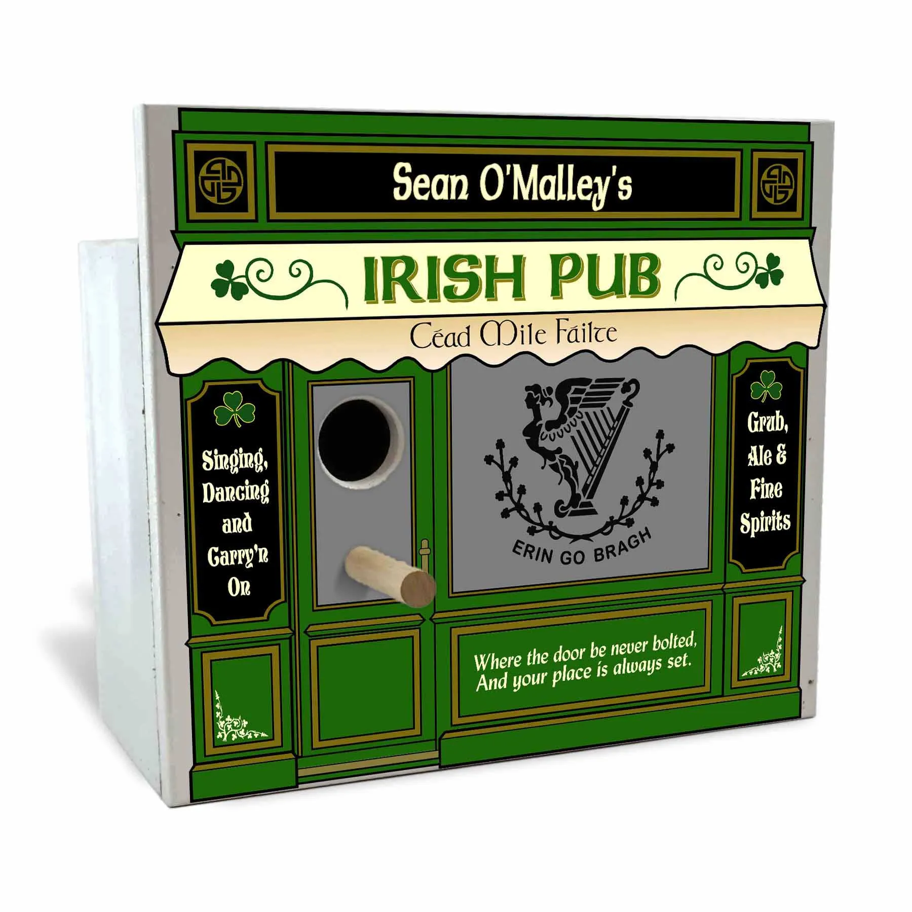 Bird house Irish pub decor