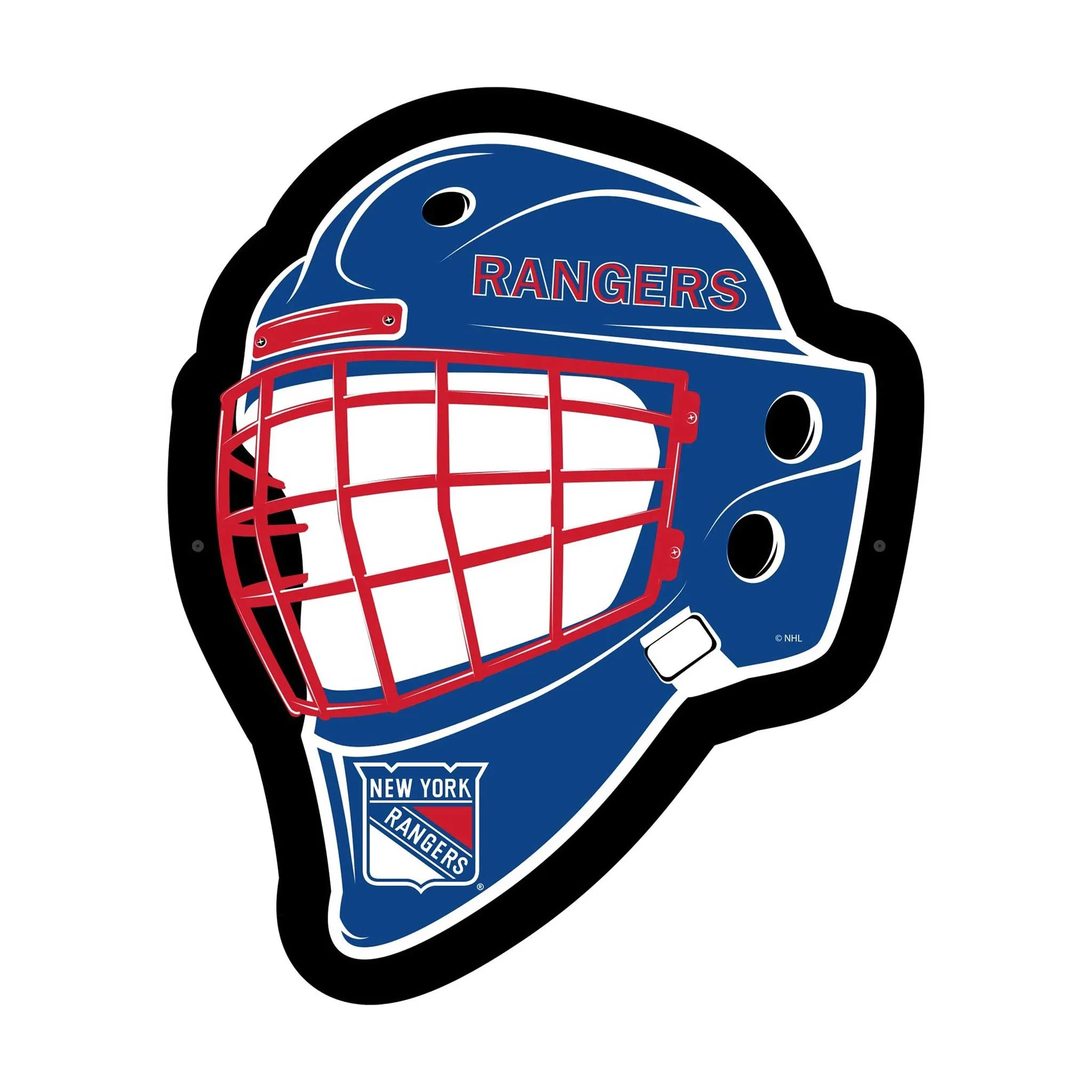 NHL New York Rangers goalie helmet LED sign