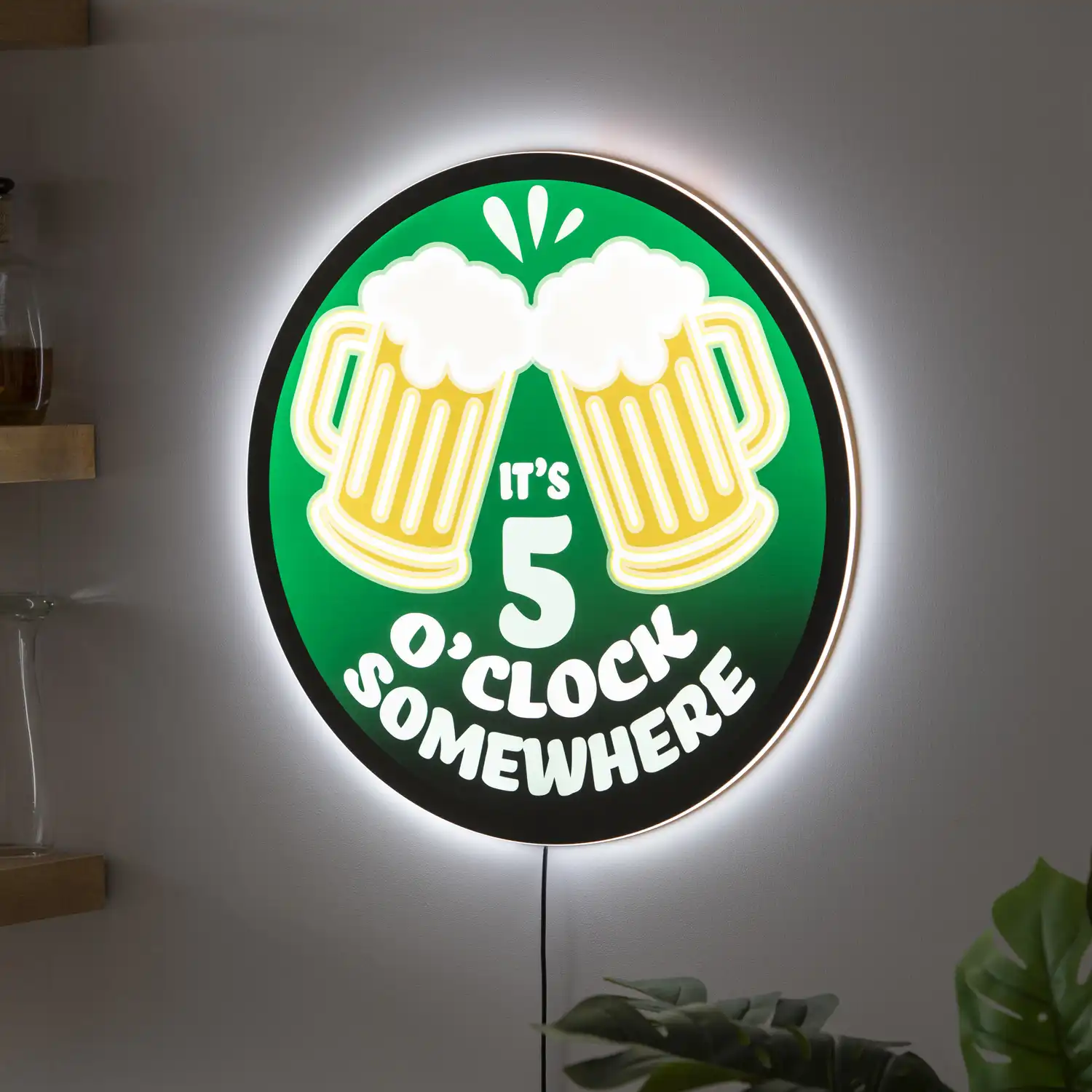5 o'clock somewhere neon led bar sign