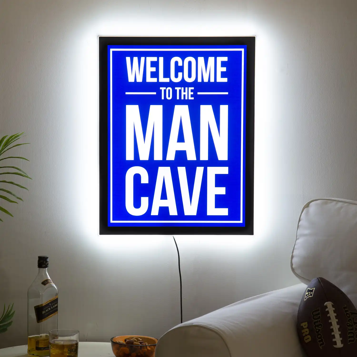 welcome to the man cave neon led bar sign