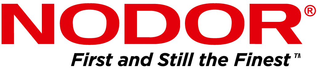 NODOR darts logo with black tagline