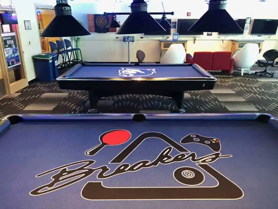CCSU/CT breakers pool table custom logo