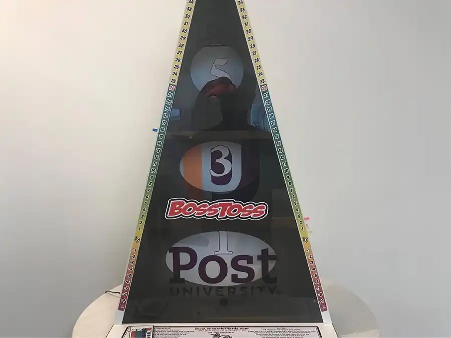 Wall bag game from Post University custom boss toss.