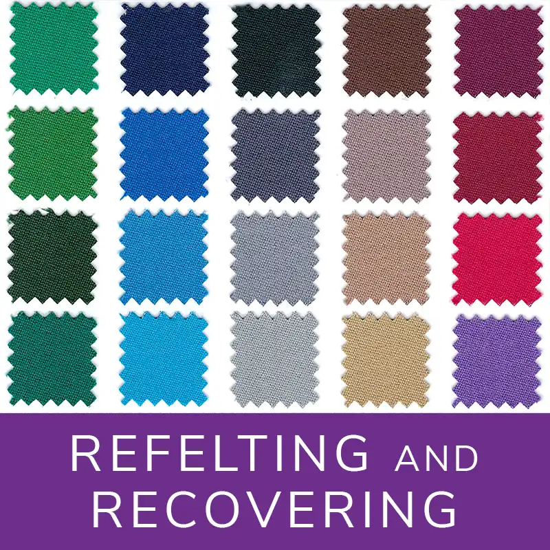 Refelting and Recovering Button