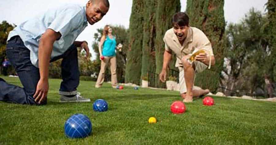 bocce on the lawn
