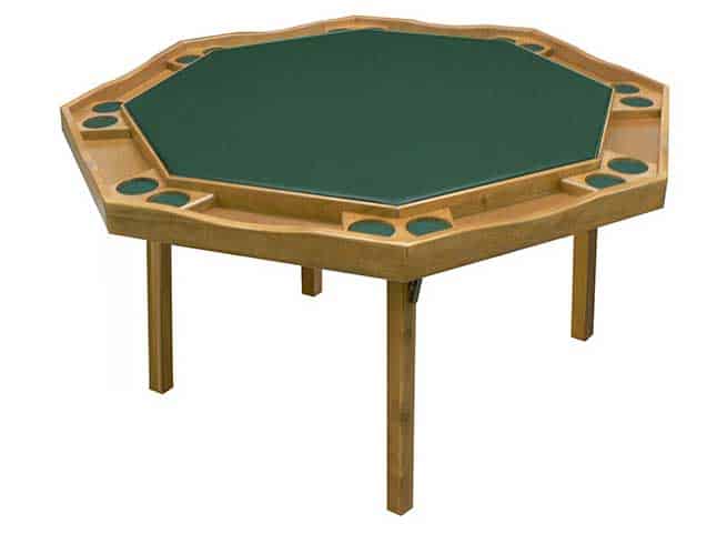 green card table with inlays