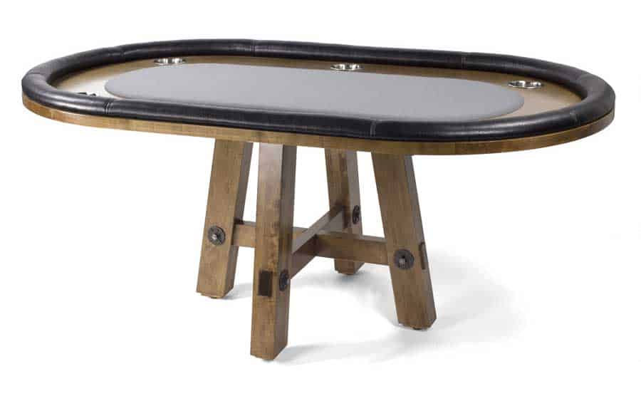 oval card table