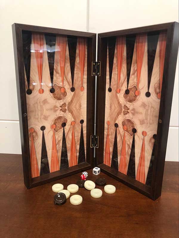 backgammon made of wood