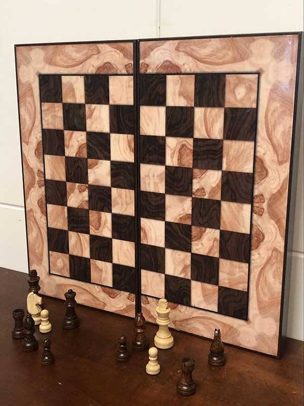 backgammon made of wood