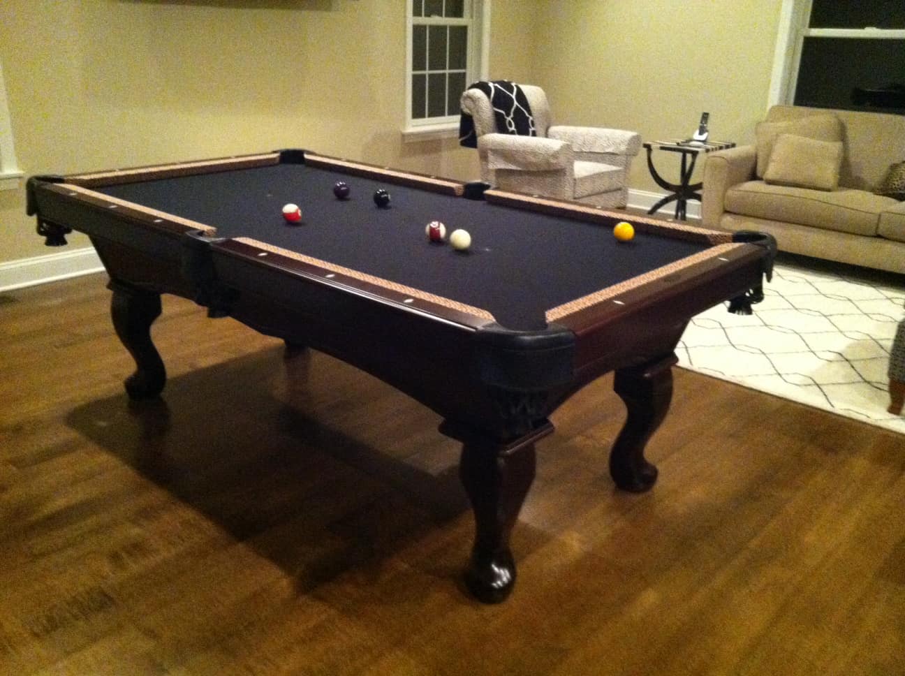 black pool table