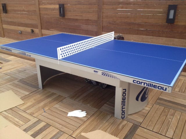 blue indoor cornilleou table tennis ping pong