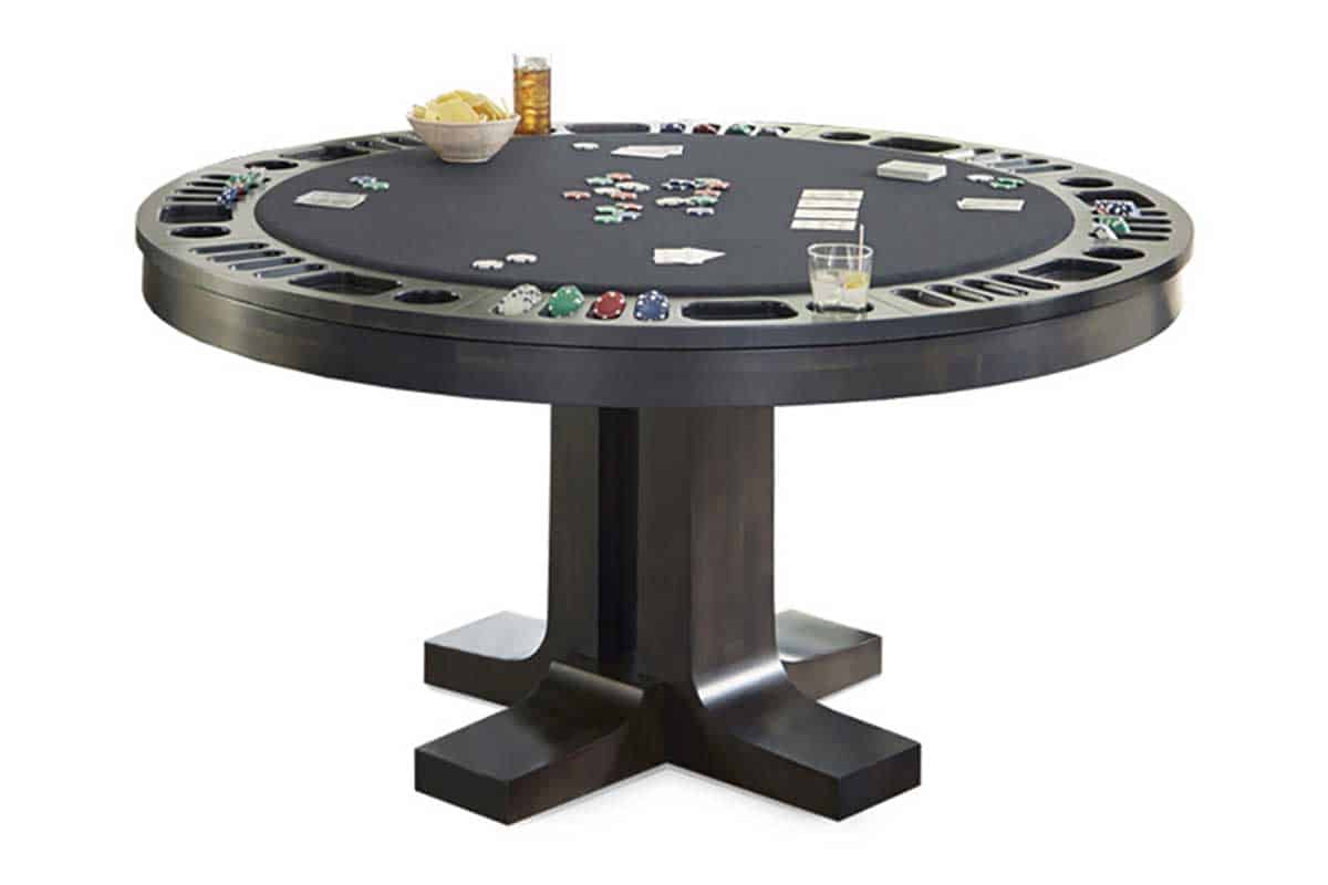 black card table