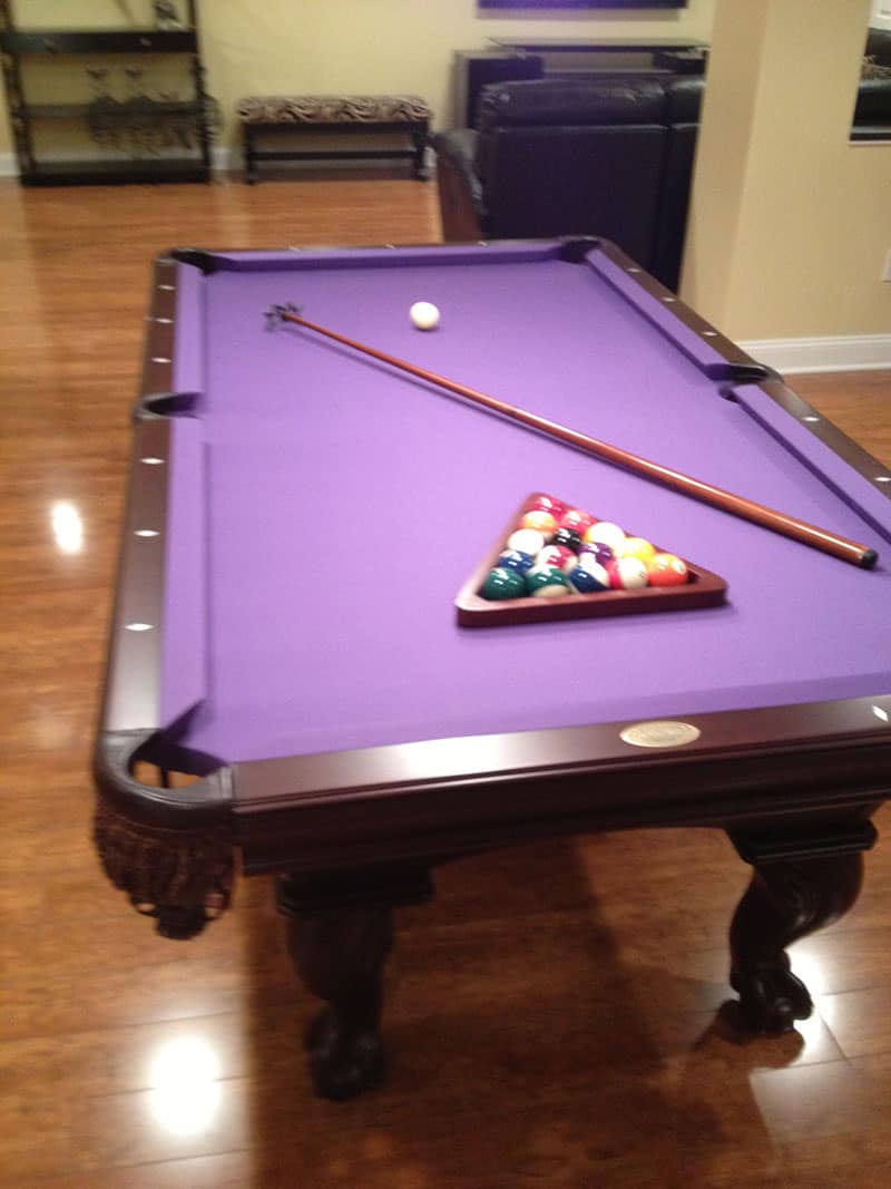 purple pool table