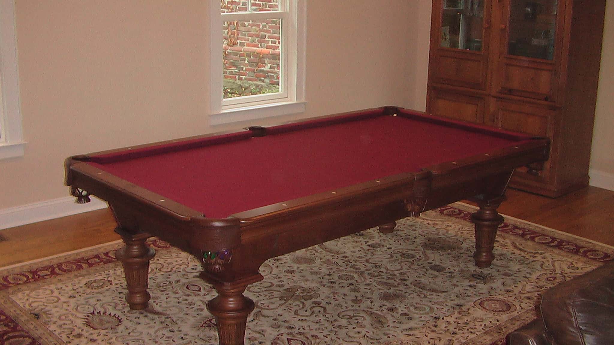 red pool table