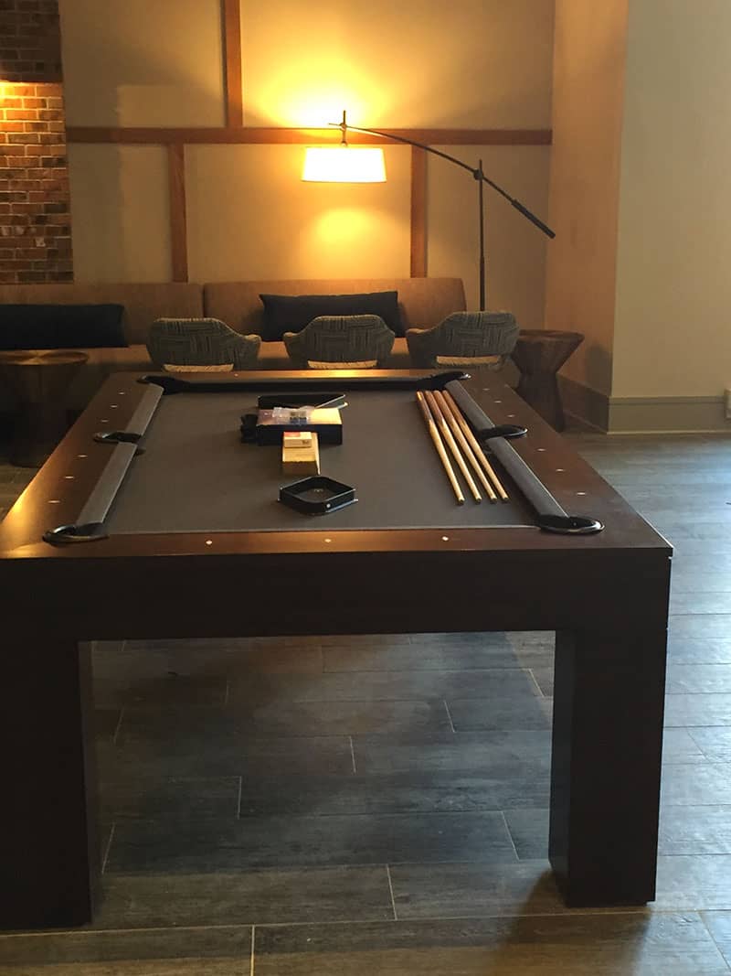 black pool table