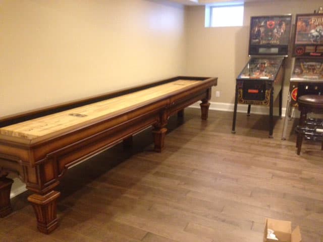 shuffleboard and pinball