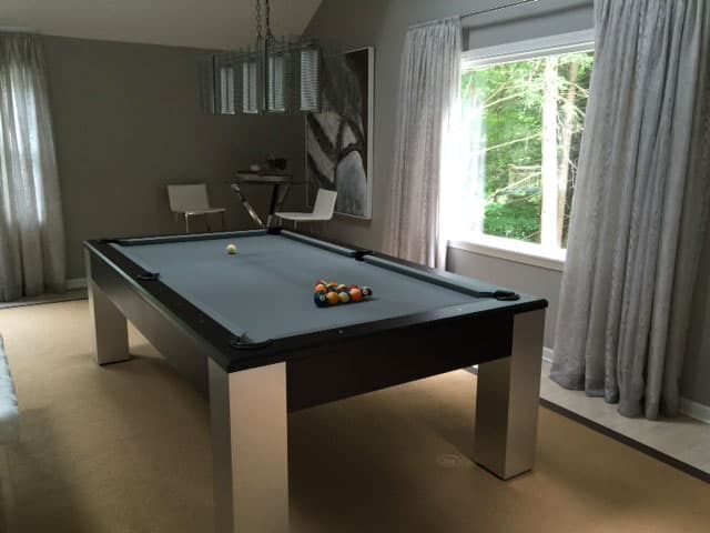 pool table with chunky legs