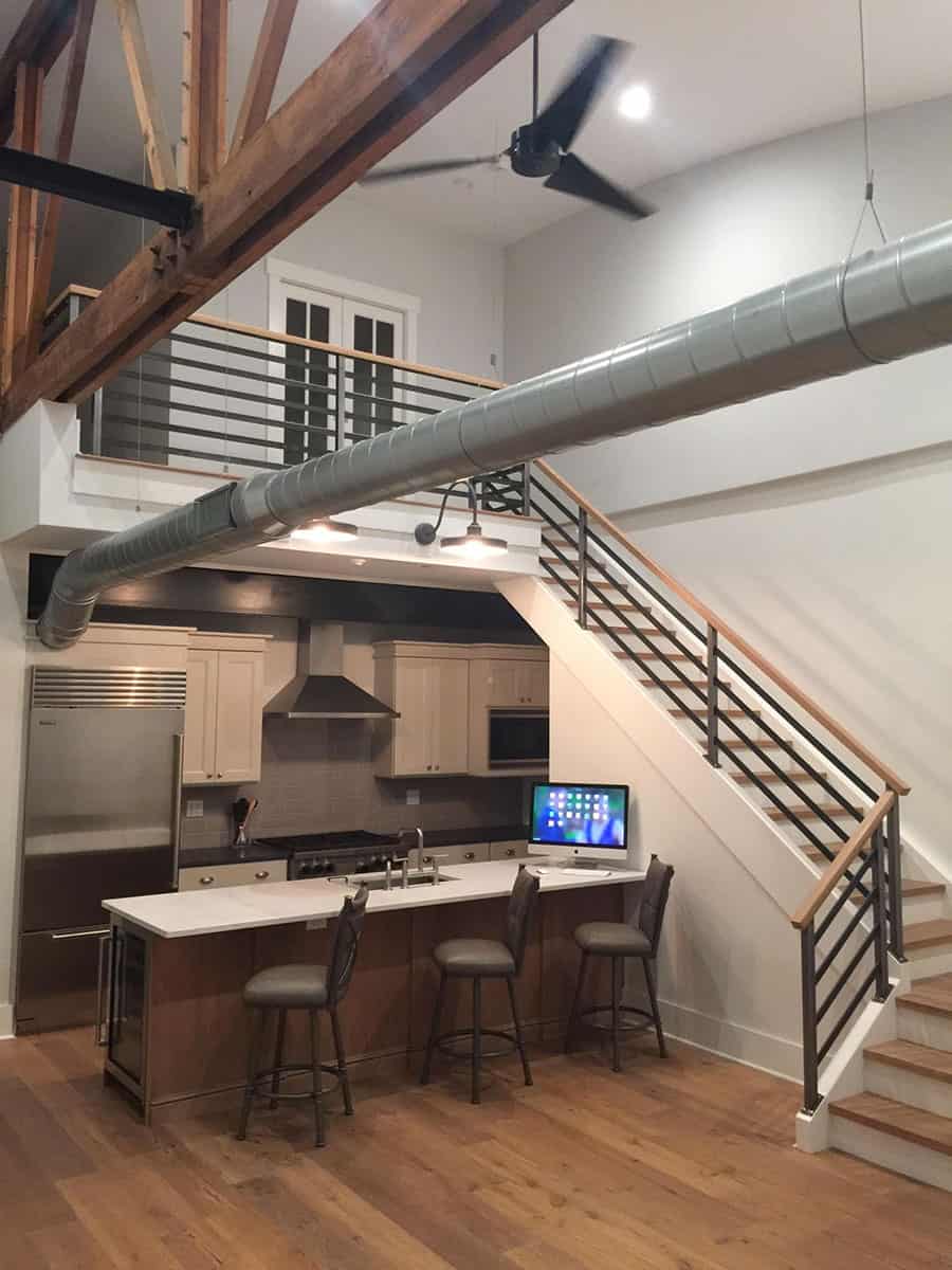 industrial black kitchen stools