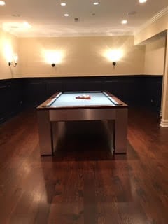 green pool table
