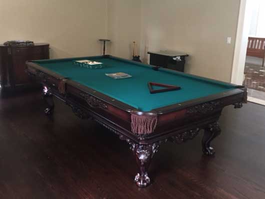 classic green pool table