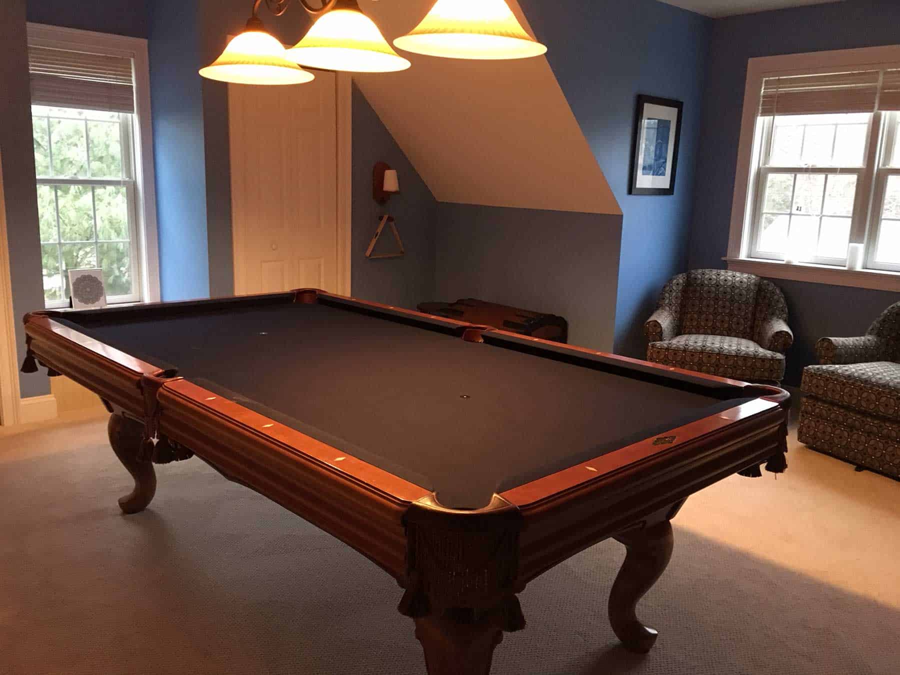 black pool table