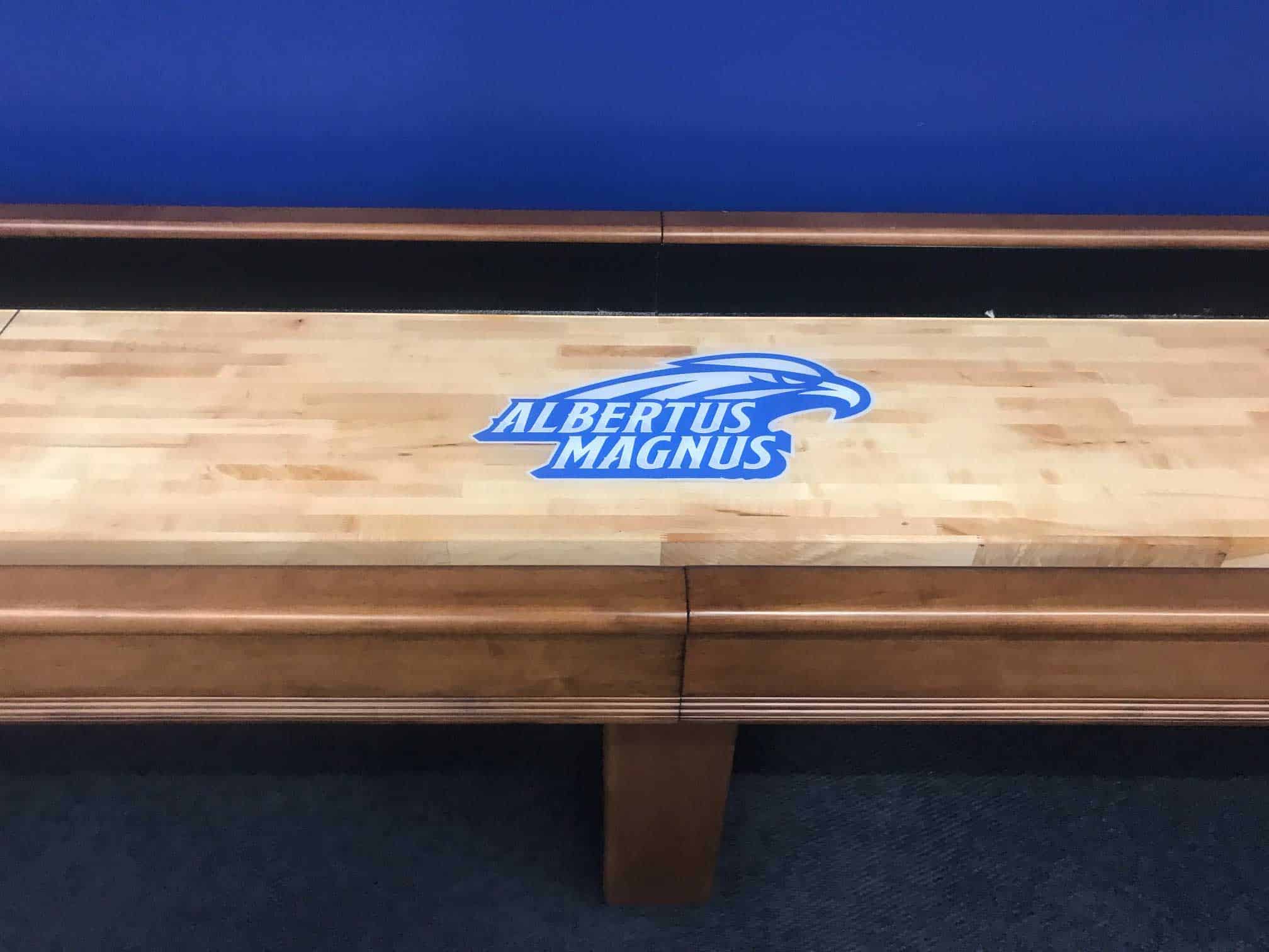 albertus magnus shuffleboard custom logo