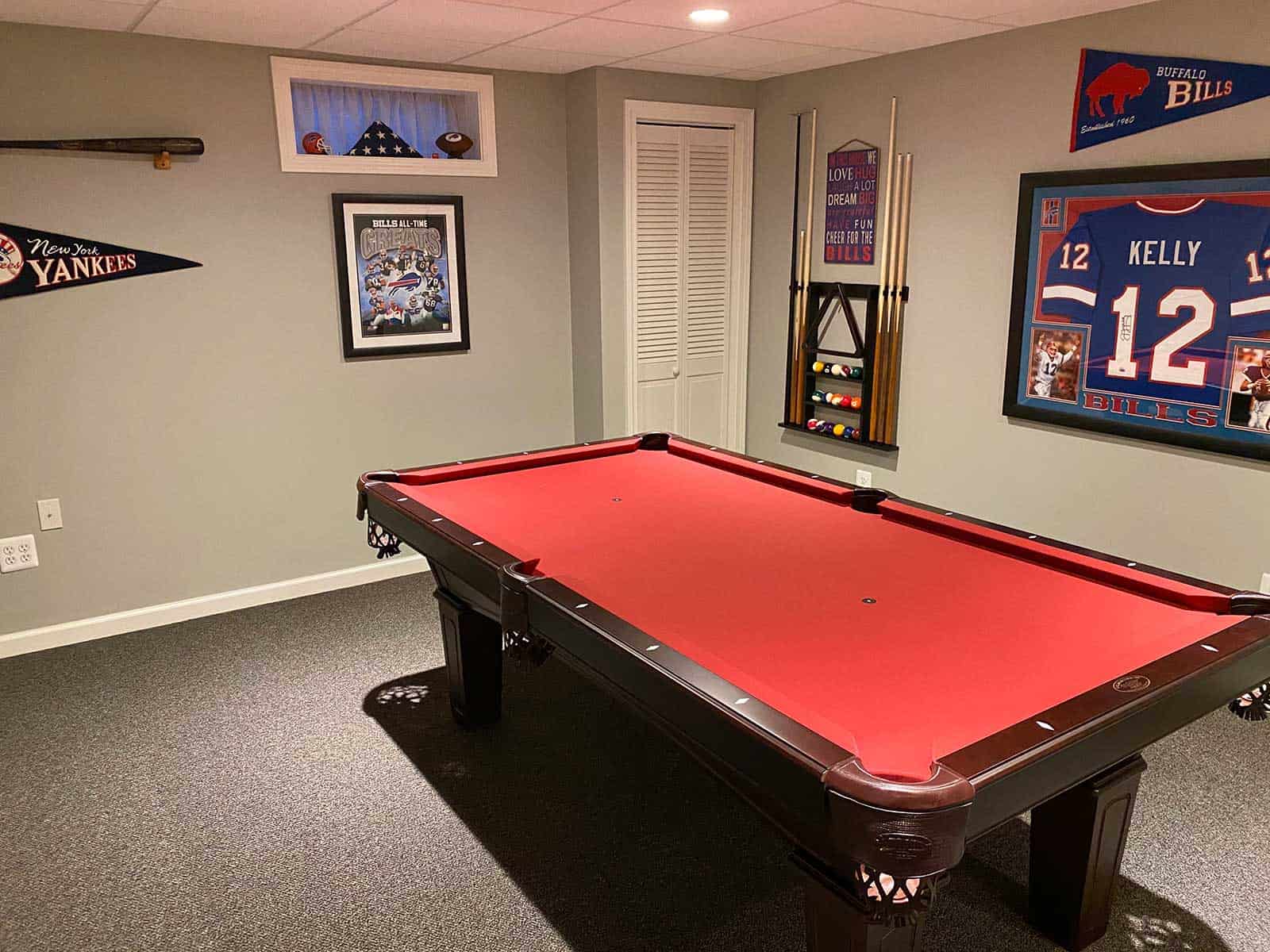 red billiards table in plantsville ct