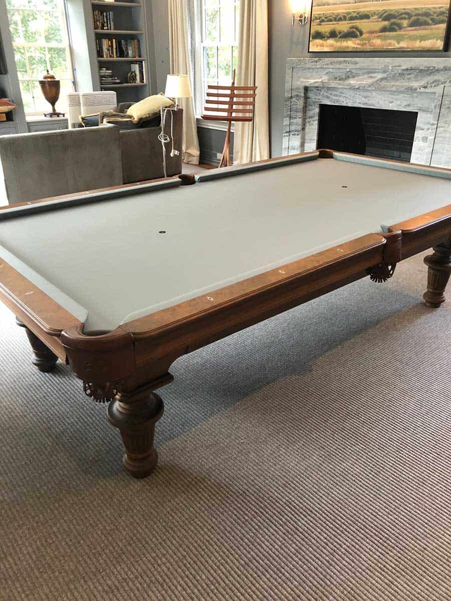 grey pool table in new canaan ct