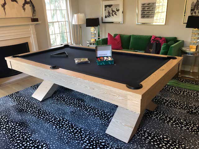 black and wood pool table darien ct