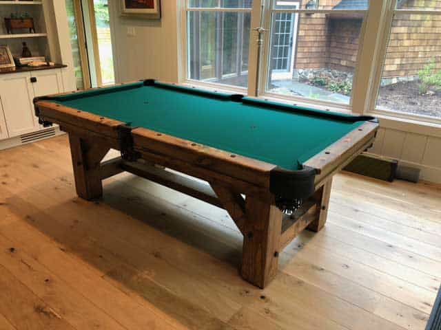 green pool table
