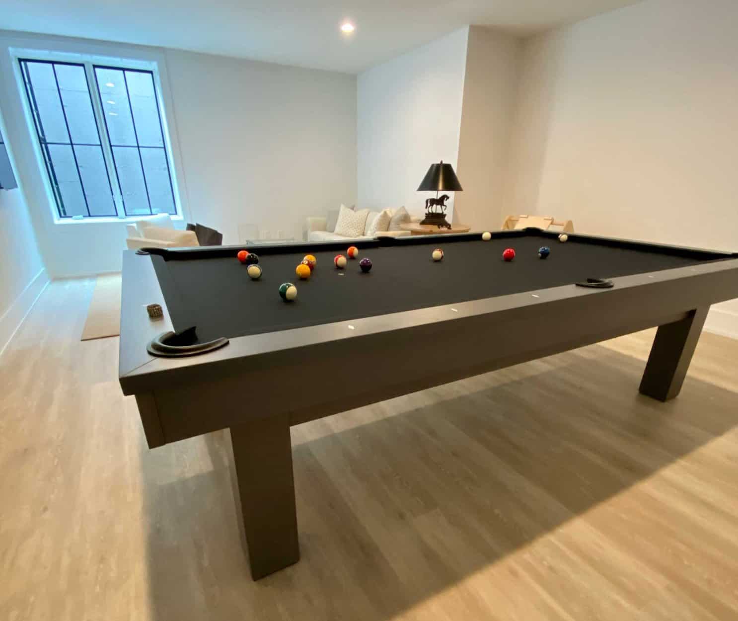 black pool table