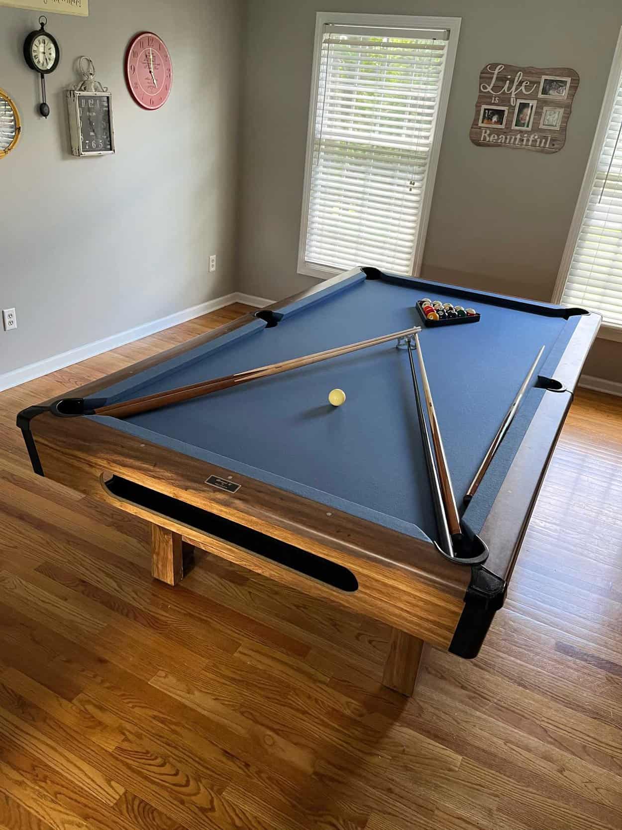 blue pool table in wallingford