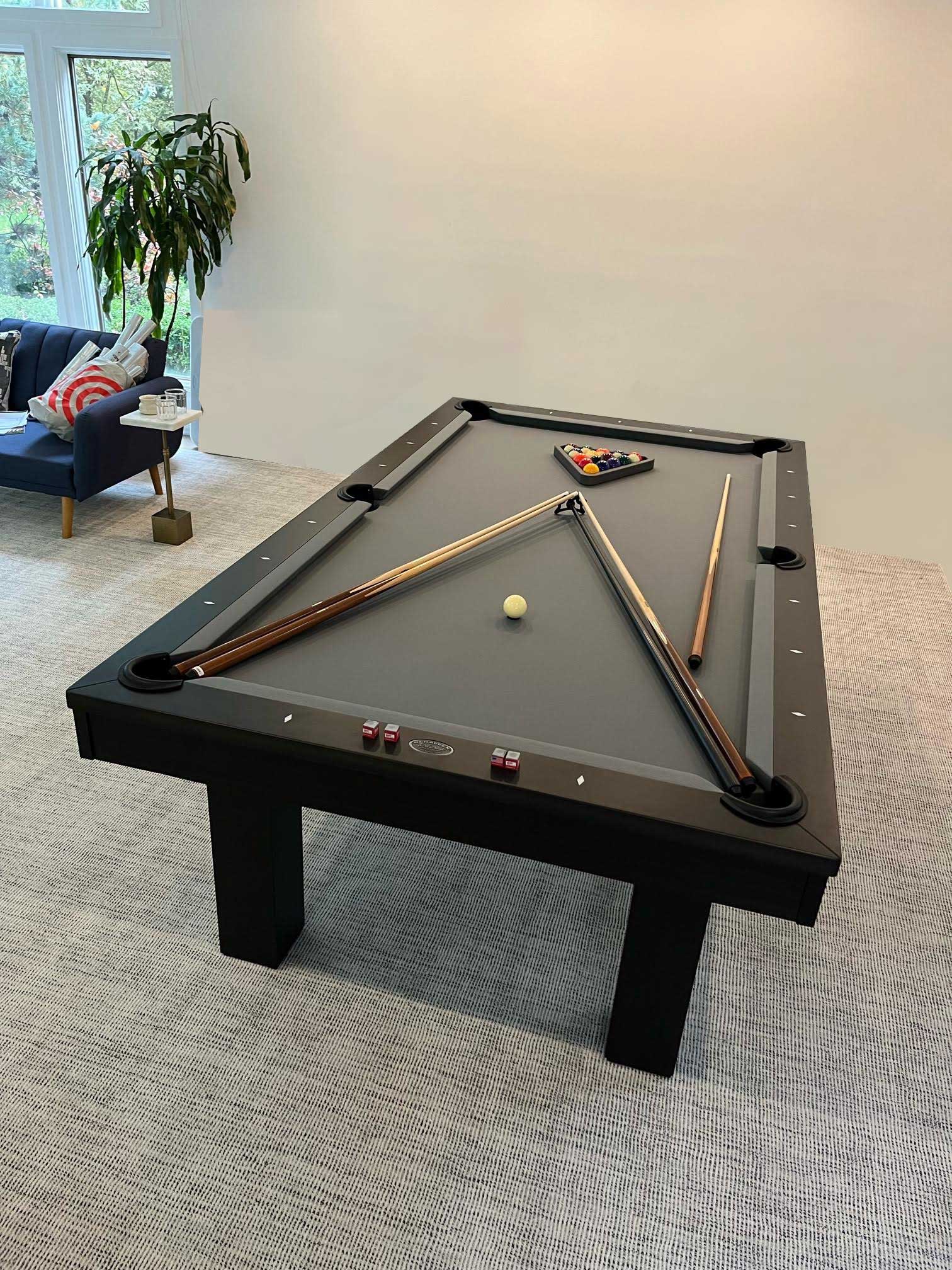 black olhausen pool table