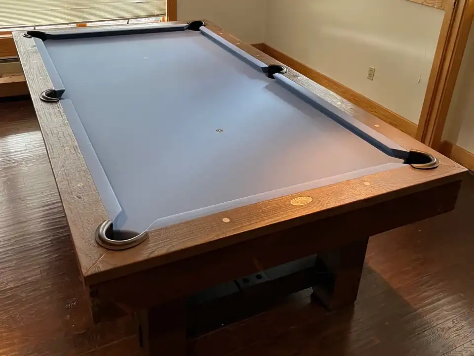 blueish grey olhausen pool table