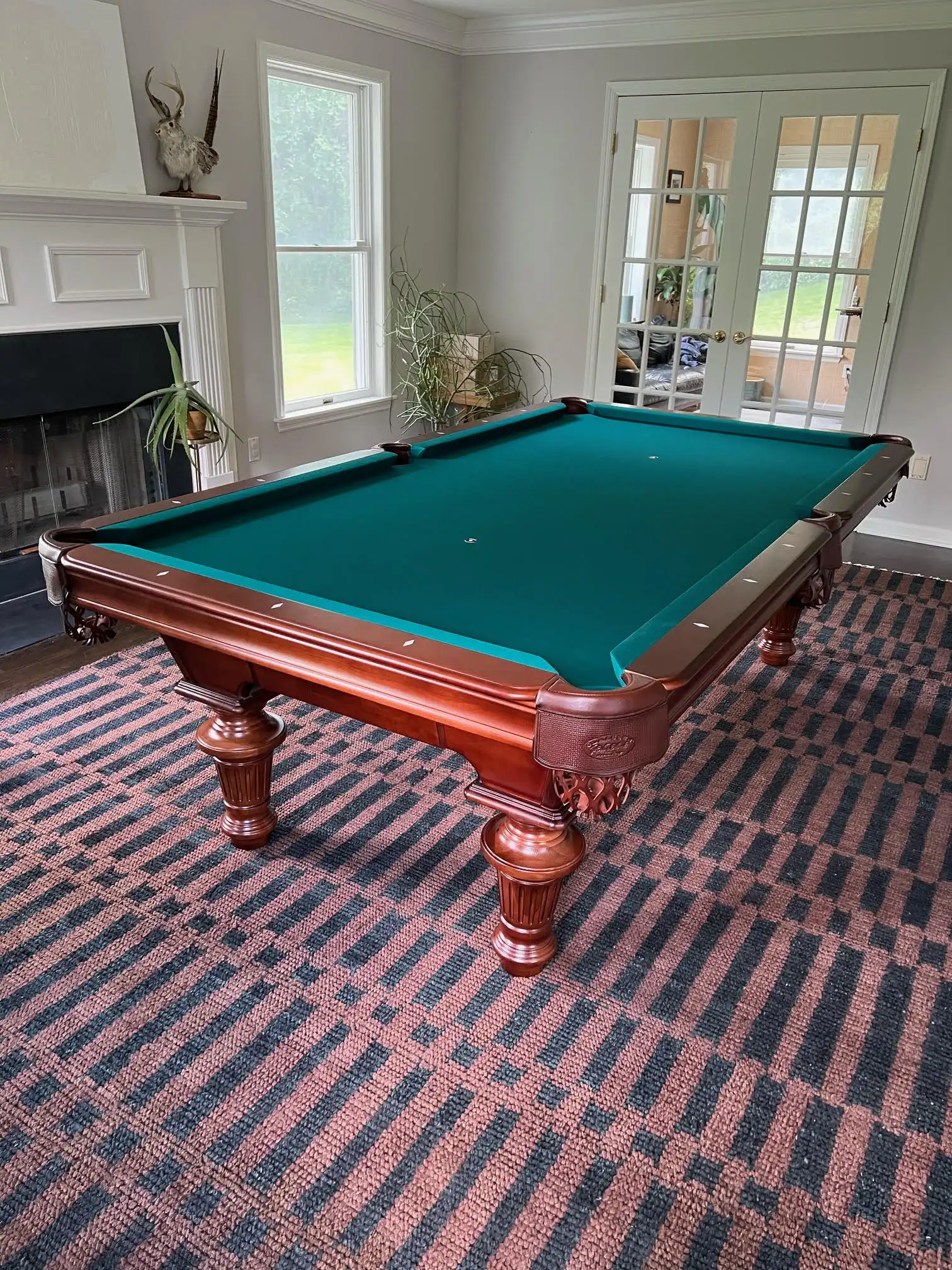green Olhausen pool table