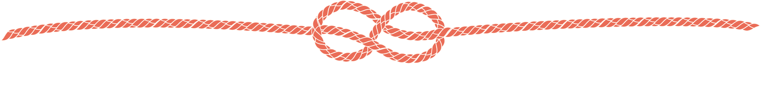 A rope with a knot in the center