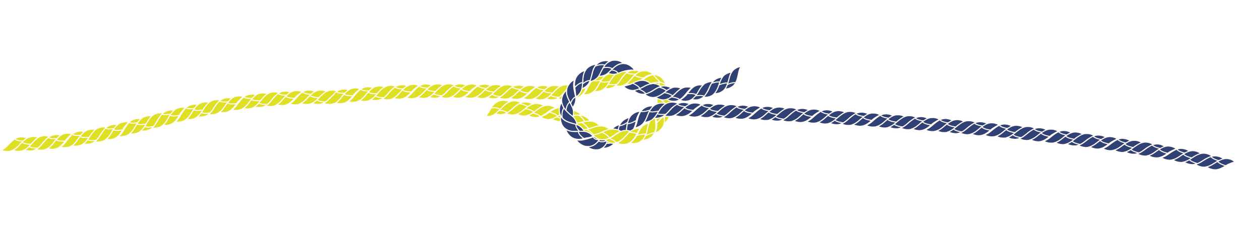 two ropes tied with a knot