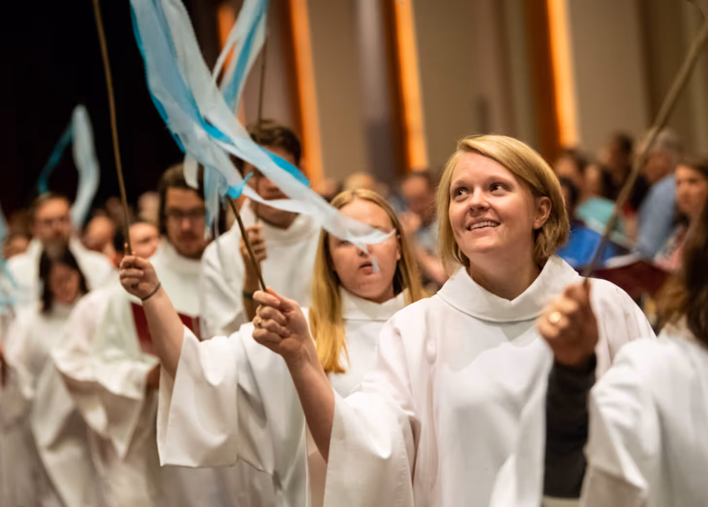 People gathered together during a church community gathering